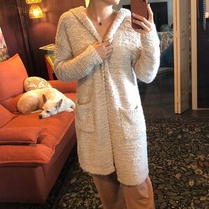 Cozy Cream Hooded Cardigan